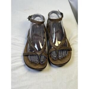 Chaco Sandals Women 7 Sofia Ankle Strap Brown Leather Dark Earth. Comfort Sandal